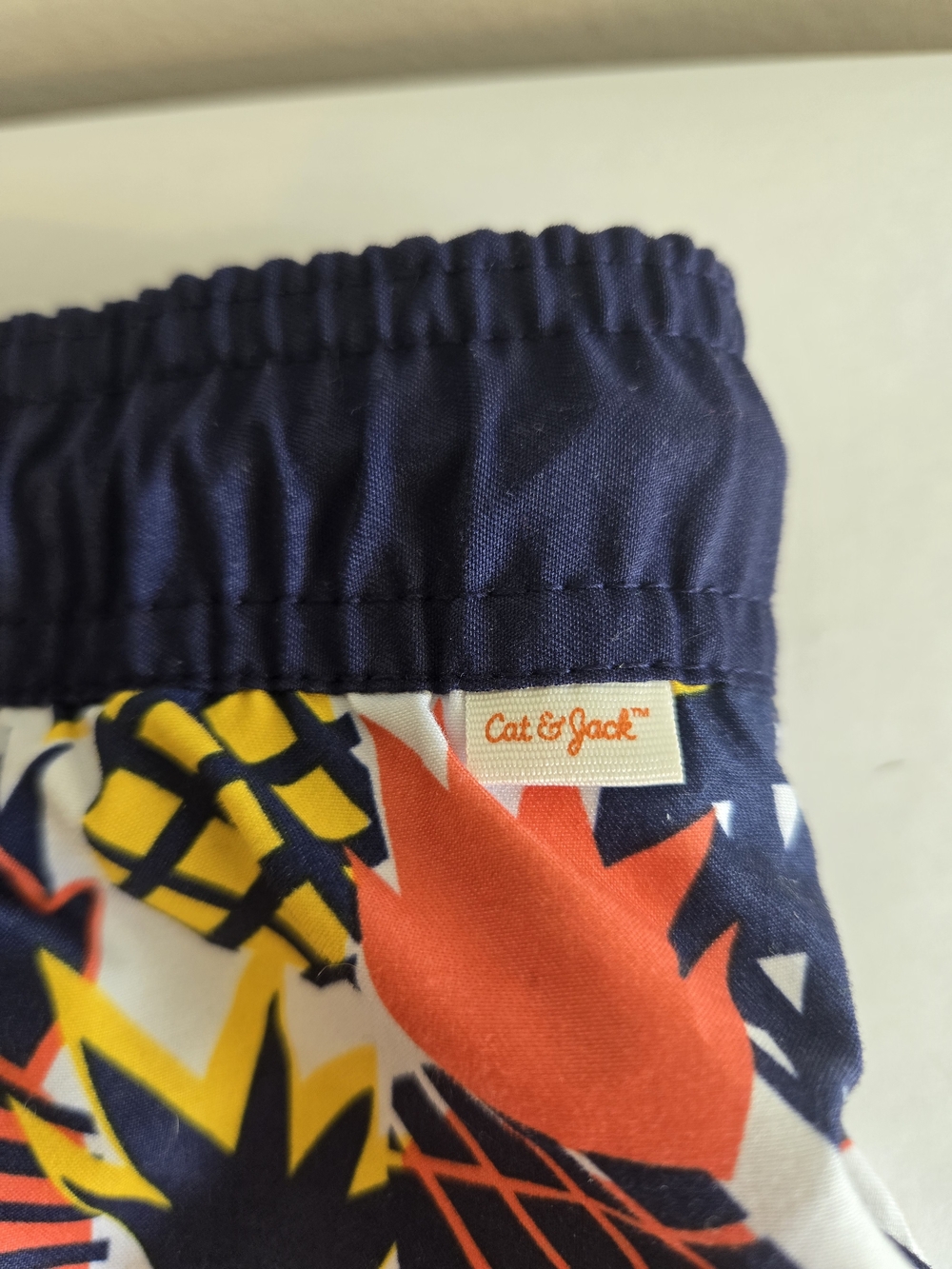 Cat & Jack Boys Pineapple Swim Trunks - 3T Tropical Summer Bathing Suit Shorts - Picture 4 of 6